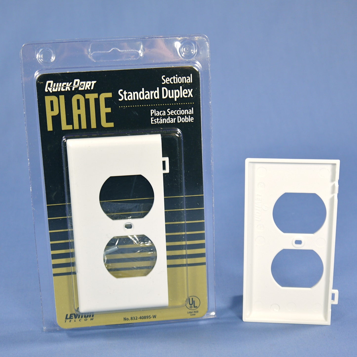 Leviton 40895-WE White Duplex Outlet Receptacle Sectional End Wallplates 5-pack