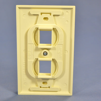 Leviton 40897-ABR Almond Snap-In Quickport 2-Port Wallplate Insert Duplex 106