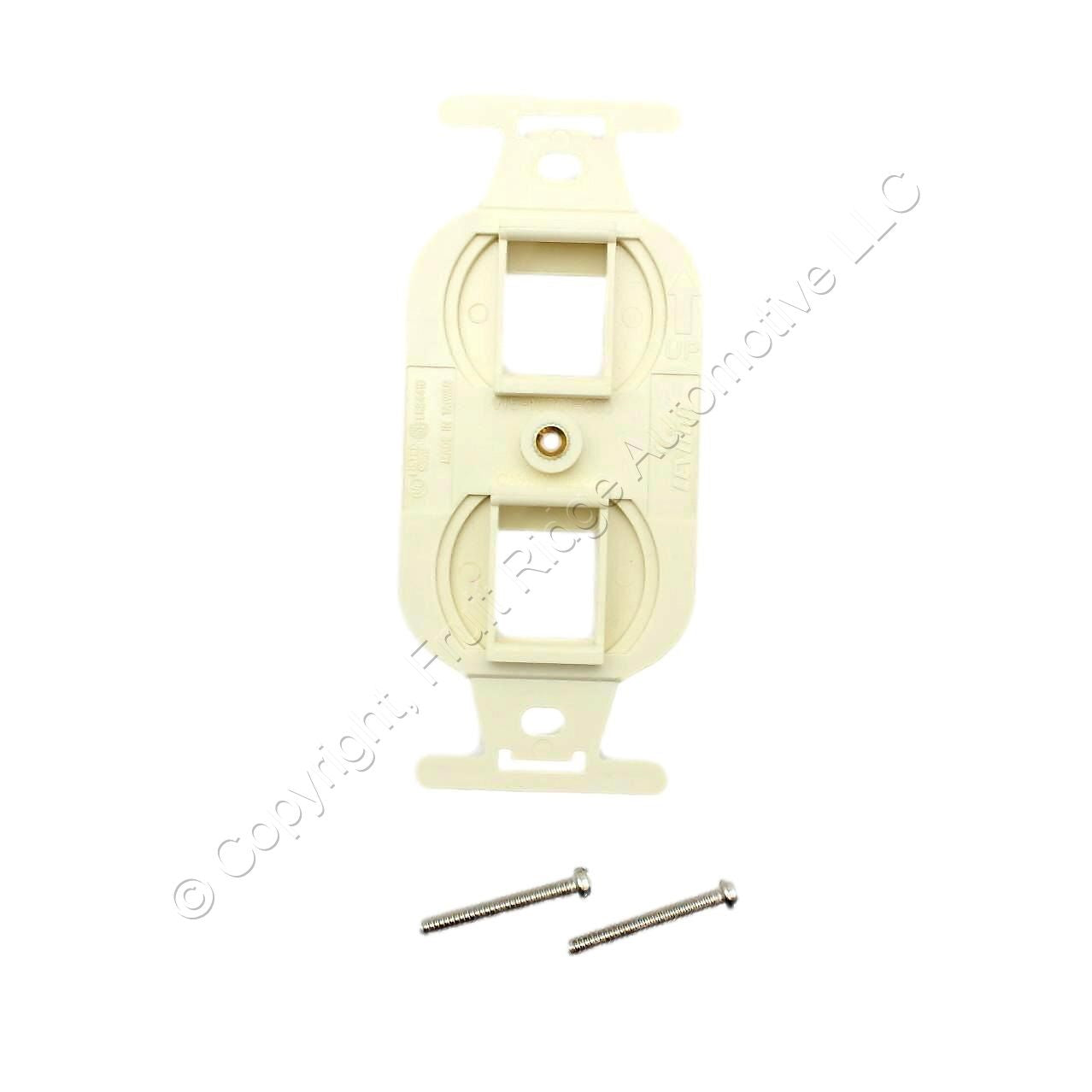 Leviton 40897-ABR Almond Snap-In Quickport 2-Port Wallplate Insert Duplex 106