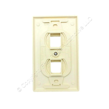 Leviton 40897-ABR Almond Snap-In Quickport 2-Port Wallplate Insert Duplex 106