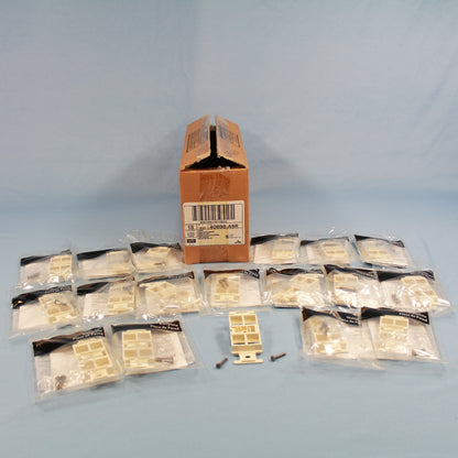 Leviton 40898-ABR Almond 1-Gang 4-Port Quickport Wallplate Cover Faceplate 18pcs