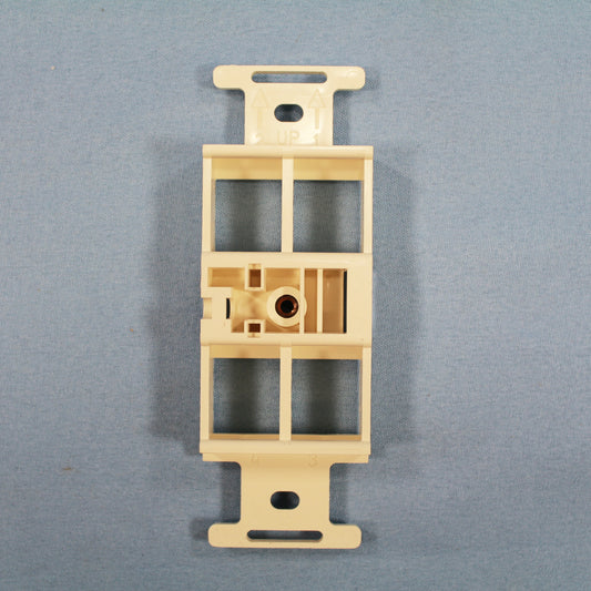 Leviton 40898-ABR Almond 1-Gang 4-Port Quickport Wallplate Cover Faceplate 18pcs