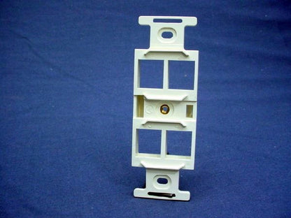 Leviton Quickport Snap-In 4-Port Wallplate Insert Duplex 106 Almond 40898-ABR