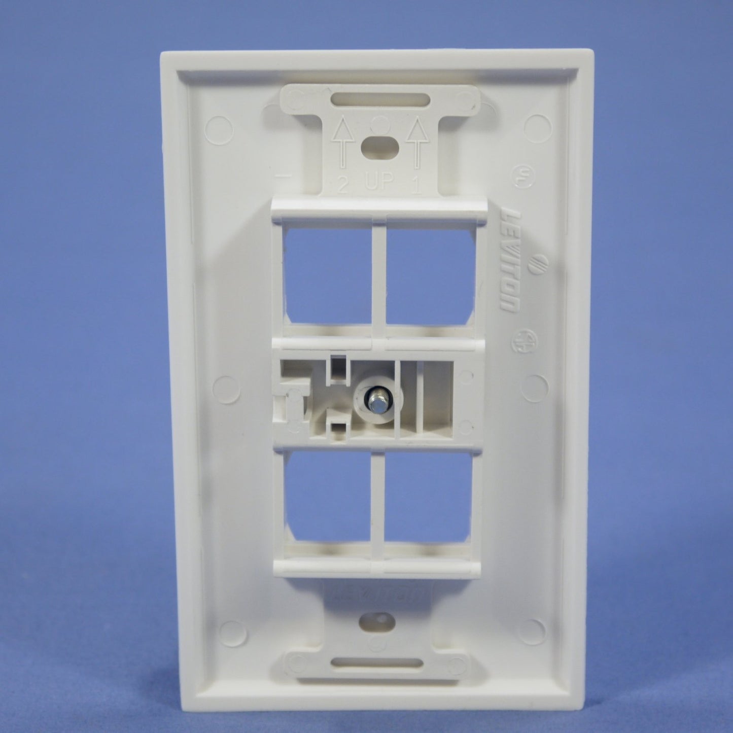 Leviton 40898-WBR White Quickport 4-Port Wallplate Insert Duplex Quad 106 Cover