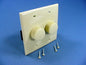 Leviton Ivory Brahms Dual Rotary 12-Step Stereo Audio Volume Control 75W 40899-I