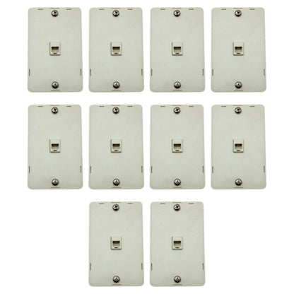 Leviton 40914-A Almond 1-Gang 4-Wire Telephone Jack  Mounting Wallplates 10pcs