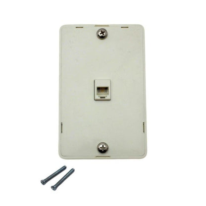 Leviton 40914-A Almond Wall Phone Mounting Plate Telephone Jack 4-Wire 1-Gang