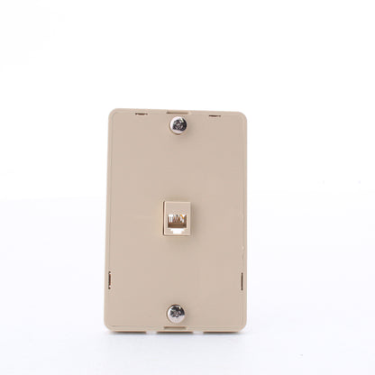 Leviton 40914-I Ivory 4-Wire 1-Line Wall Phone Mounting Plate Telephone Jack