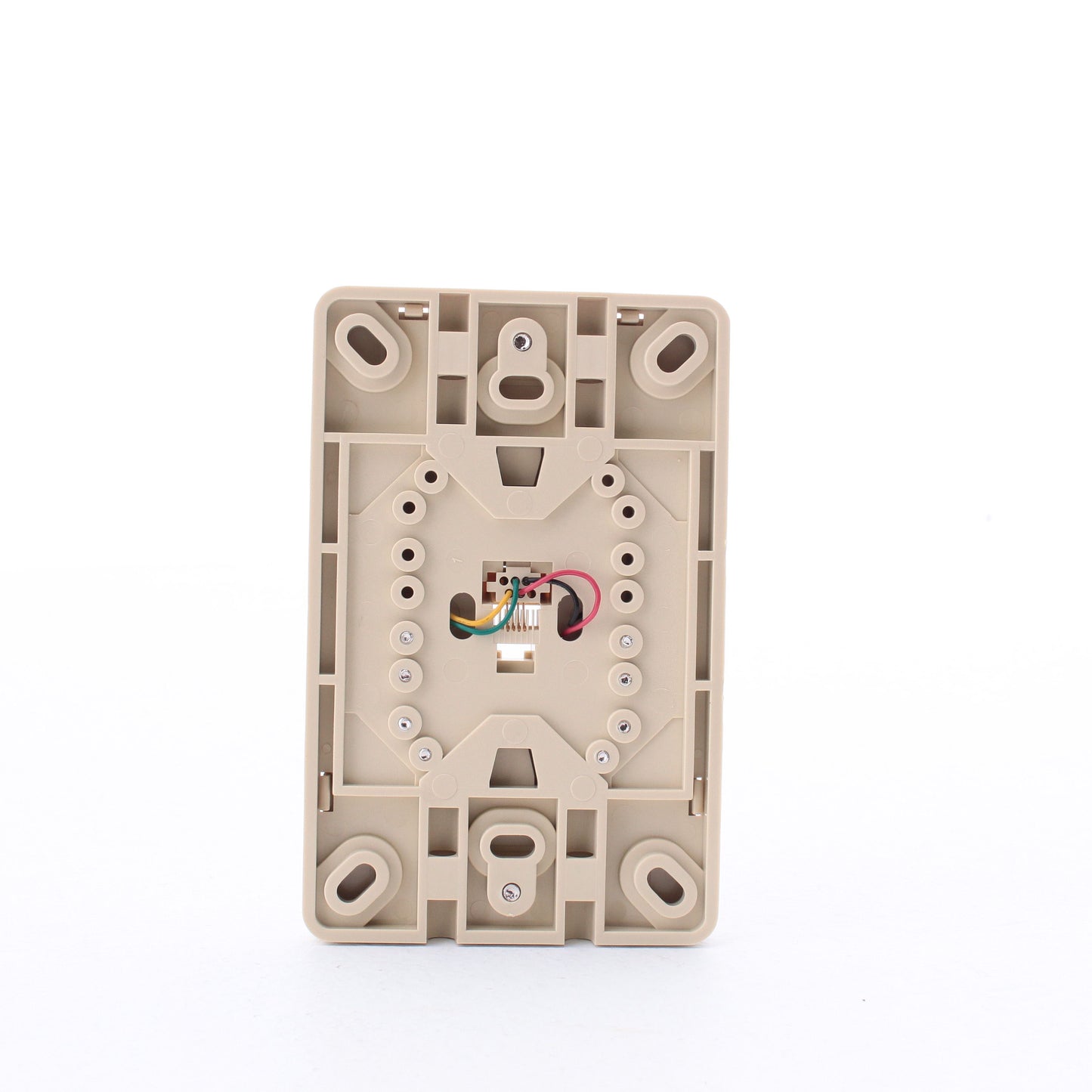 Leviton 40914-I Ivory 4-Wire 1-Line Wall Phone Mounting Plate Telephone Jack