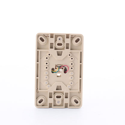 Leviton 40914-I Ivory 4-Wire 1-Line Wall Phone Mounting Plate Telephone Jack