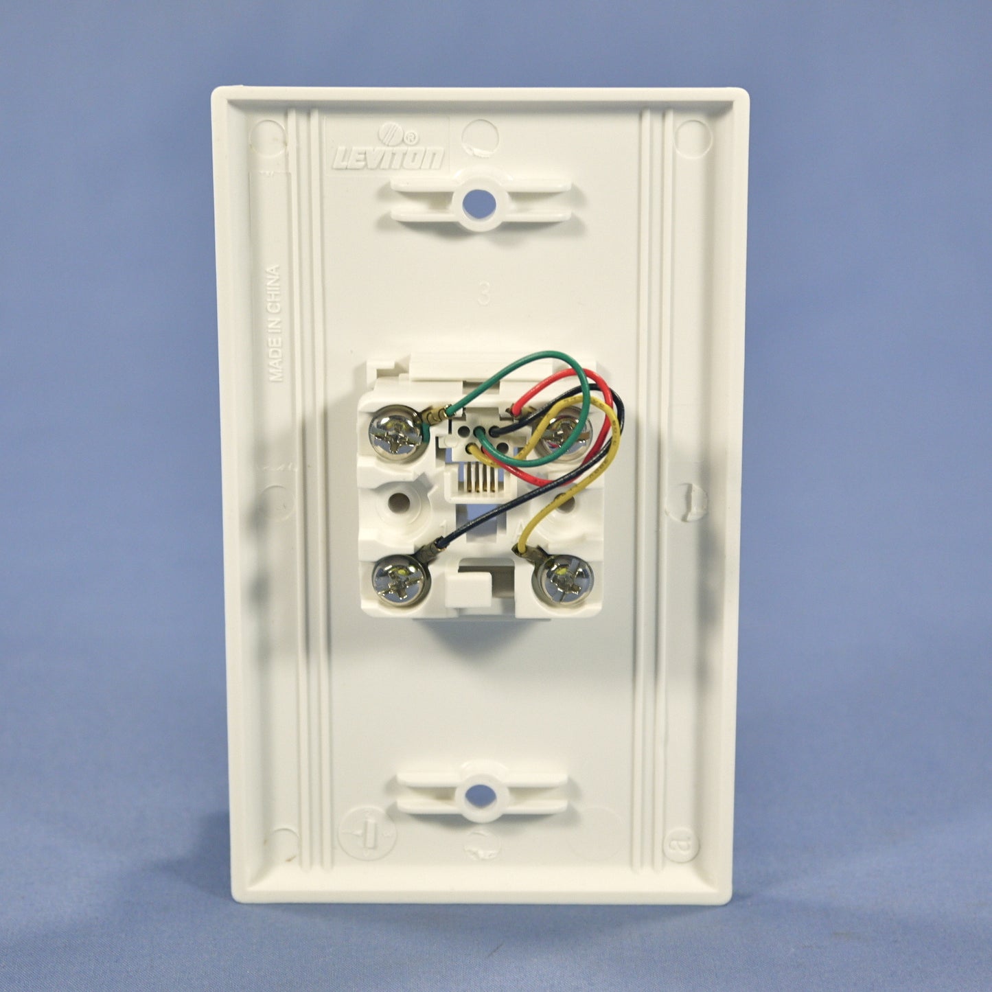 Leviton White Residential 1G Telephone Jack Wallplate 6P4C Type 625B4 40949-W