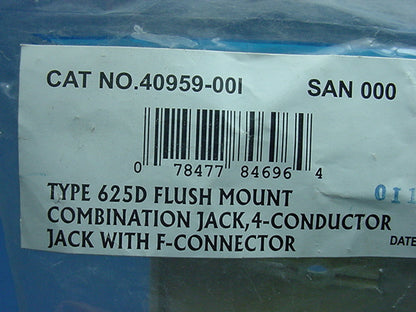Leviton 40959-I Ivory 1-Gang Phone Jack Coaxial Nylon Standard Wallplate Cover