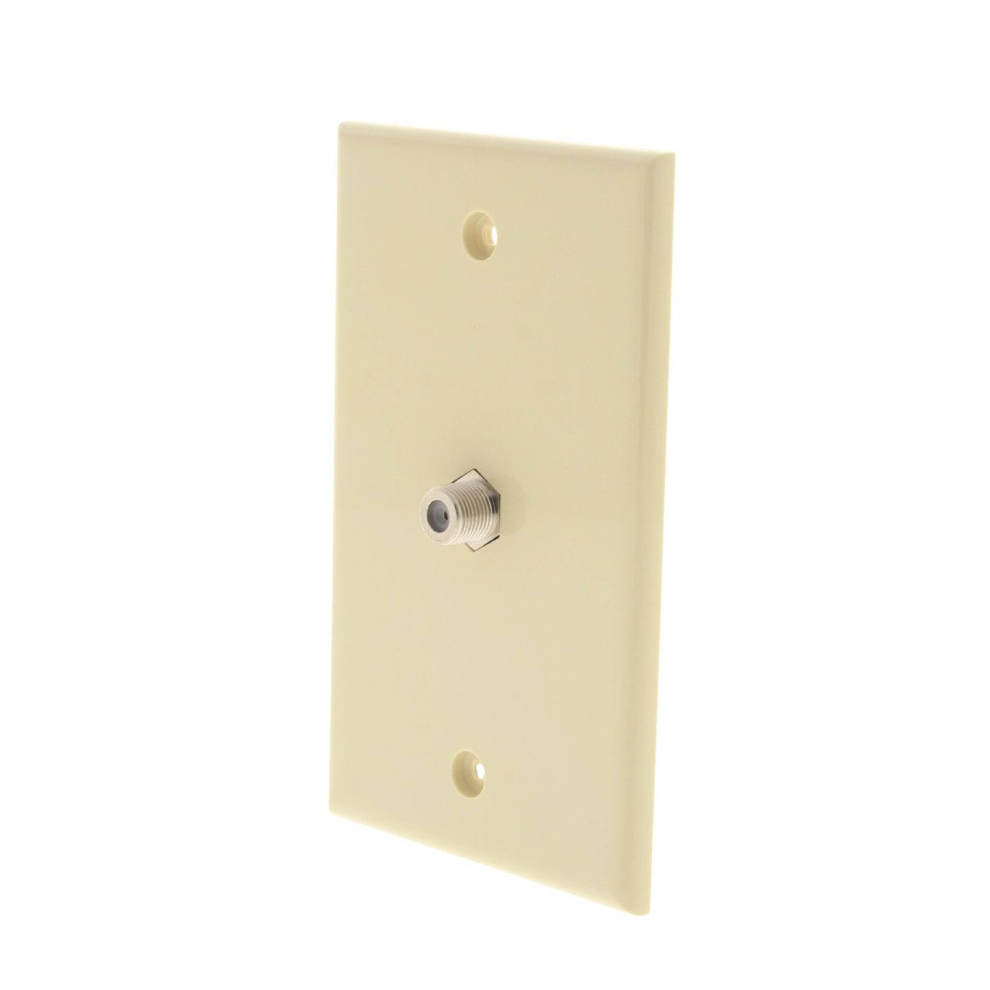 Leviton Almond Cable Jack Wallplate Coaxial Video F-Type Gold Connector 40981-A