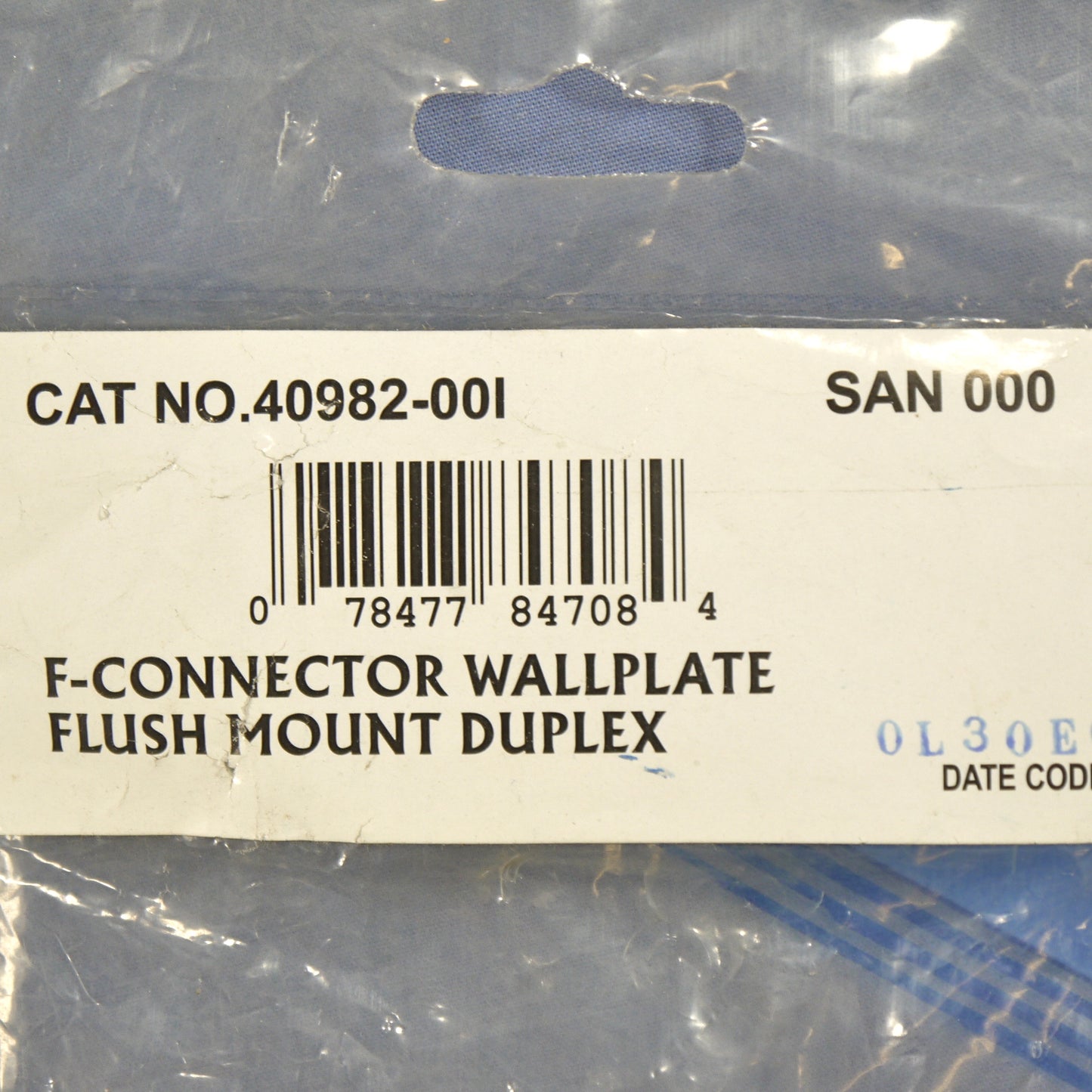 Leviton 40982-I Ivory Dual Coax F-Type Video Cable Jack Standard Wallplate 25pcs