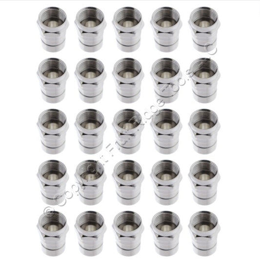 25 Leviton 1-Piece Crimp-On Coaxial Cable End F-Connectors RG6 75 Ohm 40985-1P6