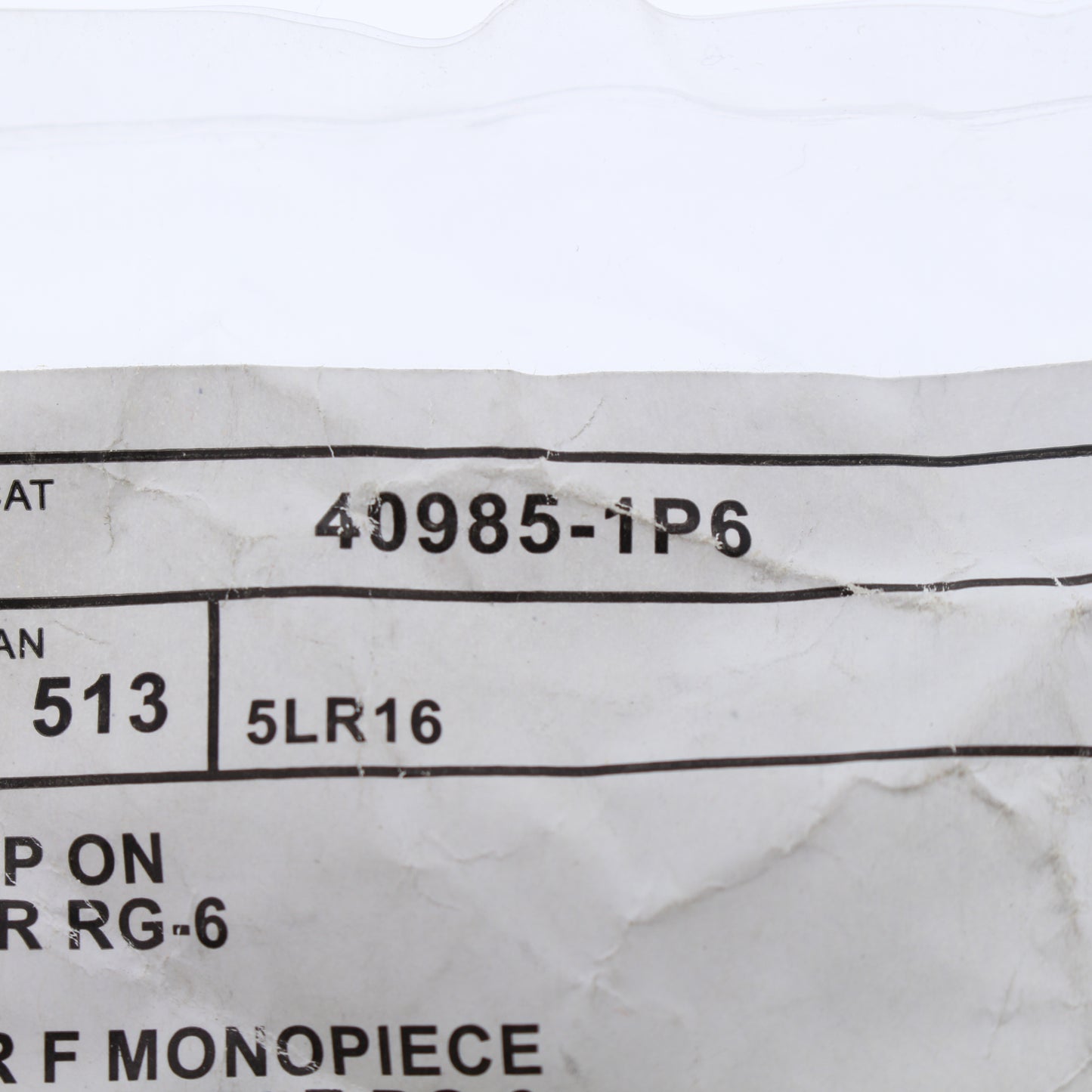Leviton 1-Piece Crimp-On Coaxial Cable End F-Connectors RG6 75 Ohm 40985-1P6