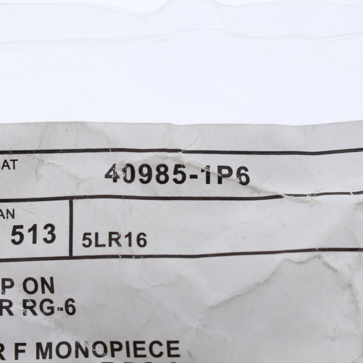 Leviton 1-Piece Crimp-On Coaxial Cable End F-Connectors RG6 75 Ohm 40985-1P6