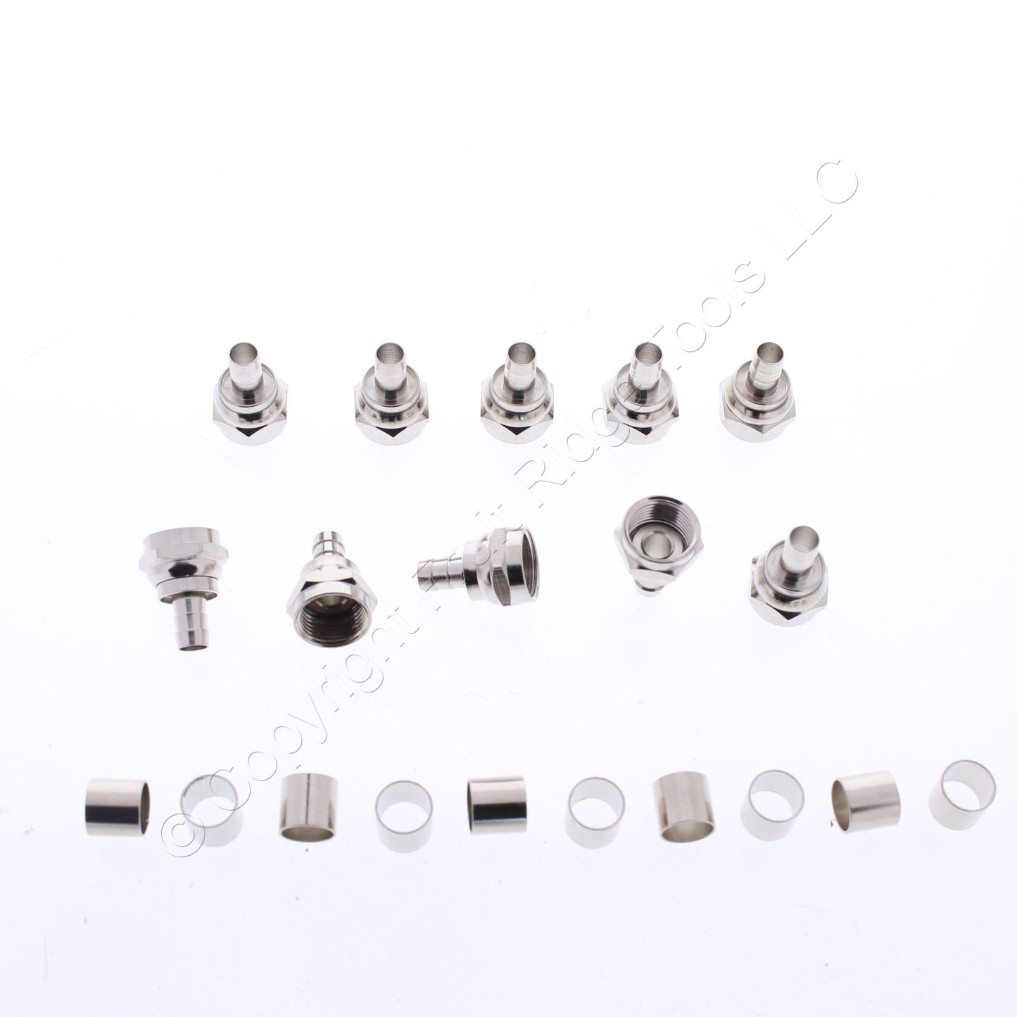 10 Leviton 2-Piece Crimp-On Cable Ends F-Connectors Coax RG59 75 Ohm 40985-2P9