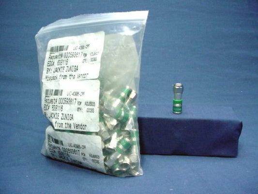 Leviton 40985-CPF Green Universal Compression F-Type Connectors Coax Cable 100pk