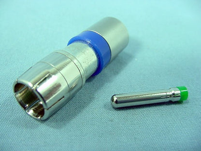 25 Blue Leviton Compression RCA Connectors RG6 Coaxial Cable Universal 40985-CRL