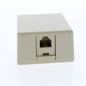 Leviton 41014-IQ Ivory Type 625A3 Quick Jack 6-Position 4-Conduct Surface Mount