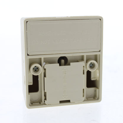 Leviton 41014-IQ Ivory Type 625A3 Quick Jack 6-Position 4-Conduct Surface Mount