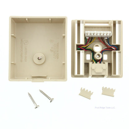 50 Leviton Ivory Surface Mount Modular Phone Jack Type 103 110 8-Wire 41038-IDA