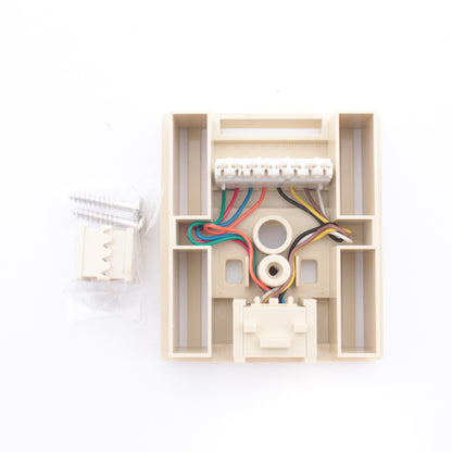 Leviton 41038-IDA Ivory Surface Mount Modular Phone Jack Type 103 & 110 8-Wire