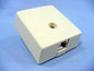 Leviton Ivory Surface Mount Type 103 Modular Phone Jack Cat 3 WECO 41038-IDB
