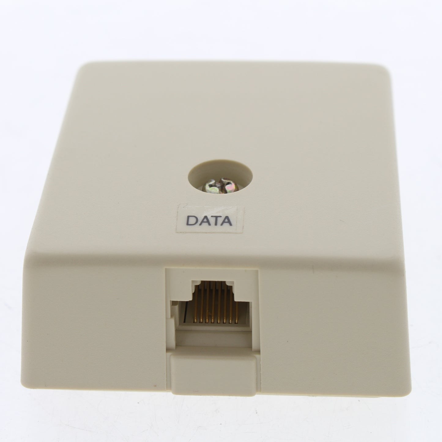 Leviton Ivory Surface Mount Type 103 Modular Phone Jack Cat 3 Data 41038-IDD