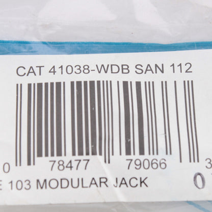 Leviton White Surface Mount Modular Phone Jack Type 103/110 8Wire Cat3 41038-WDB