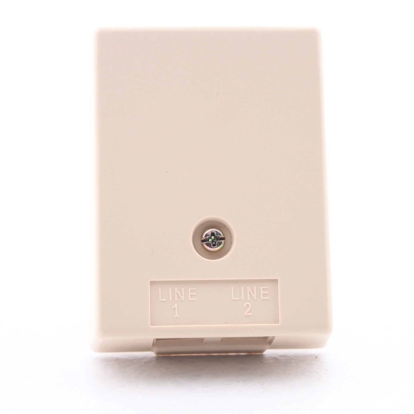 Leviton 41046-IDA Ivory Duplex Surface Mount Modular Phone Jack 6-Wire 110-Type