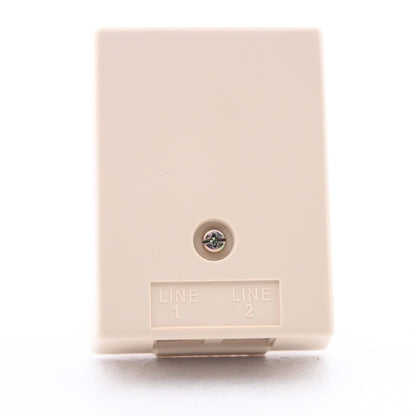 Leviton 41046-IDA Ivory Duplex Surface Mount Modular Phone Jack 6-Wire 110-Type