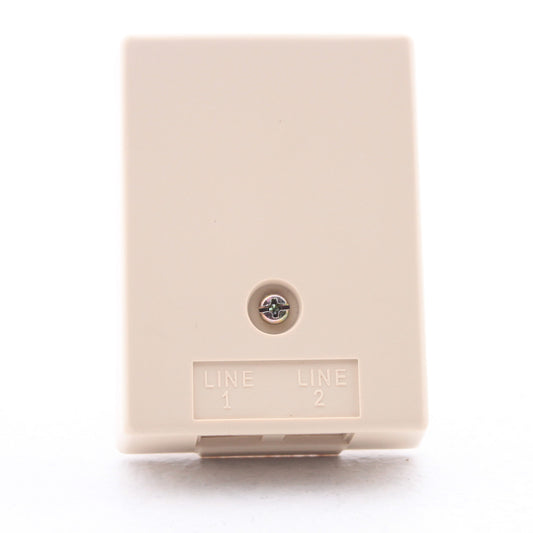 Leviton 41046-IDA Ivory Duplex Surface Mount Modular Phone Jack 6-Wire 110-Type