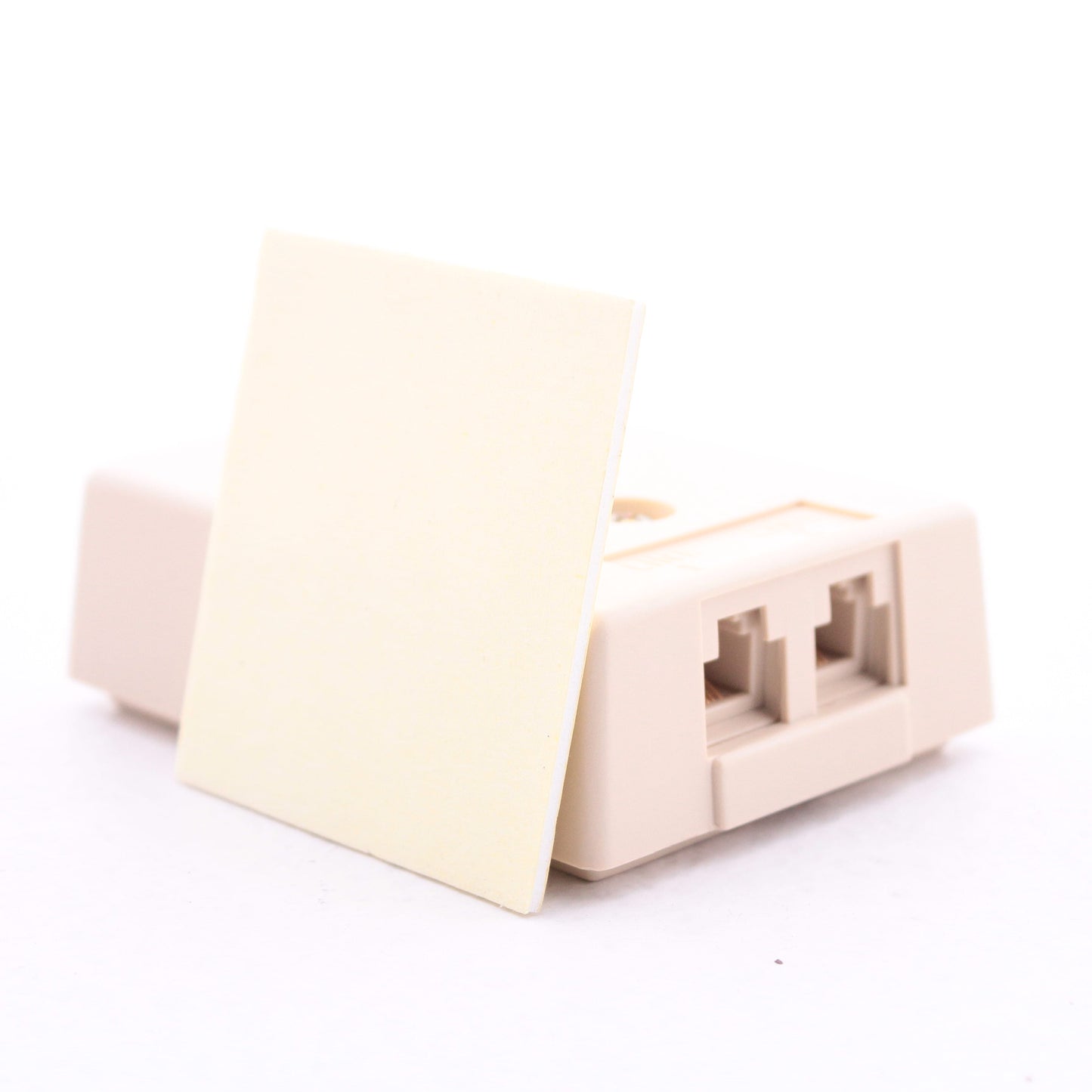 Leviton 41046-IDA Ivory Duplex Surface Mount Modular Phone Jack 6-Wire 110-Type