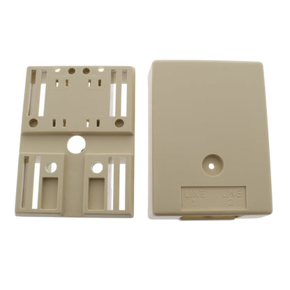 Leviton 41046-IDA Ivory Duplex Surface Mount Modular Phone Jack 6-Wire 110-Type