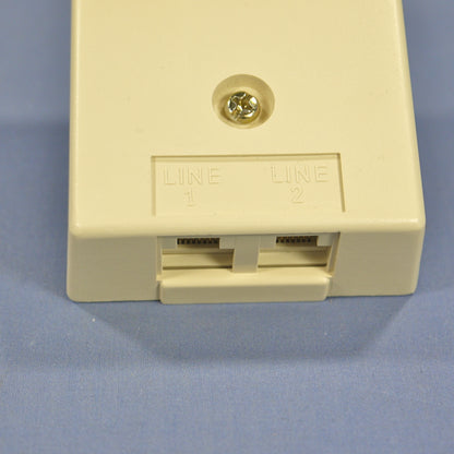 Leviton Ivory Duplex Surface Modular Phone Jack 8-Wire 110-Type Bulk 41048-IDA