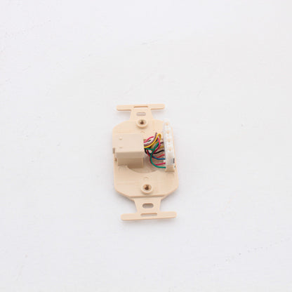 Leviton Ivory Wallplate 110-Type Telephone 8-Wire T568B Cat 3 WECO 41058-IDA