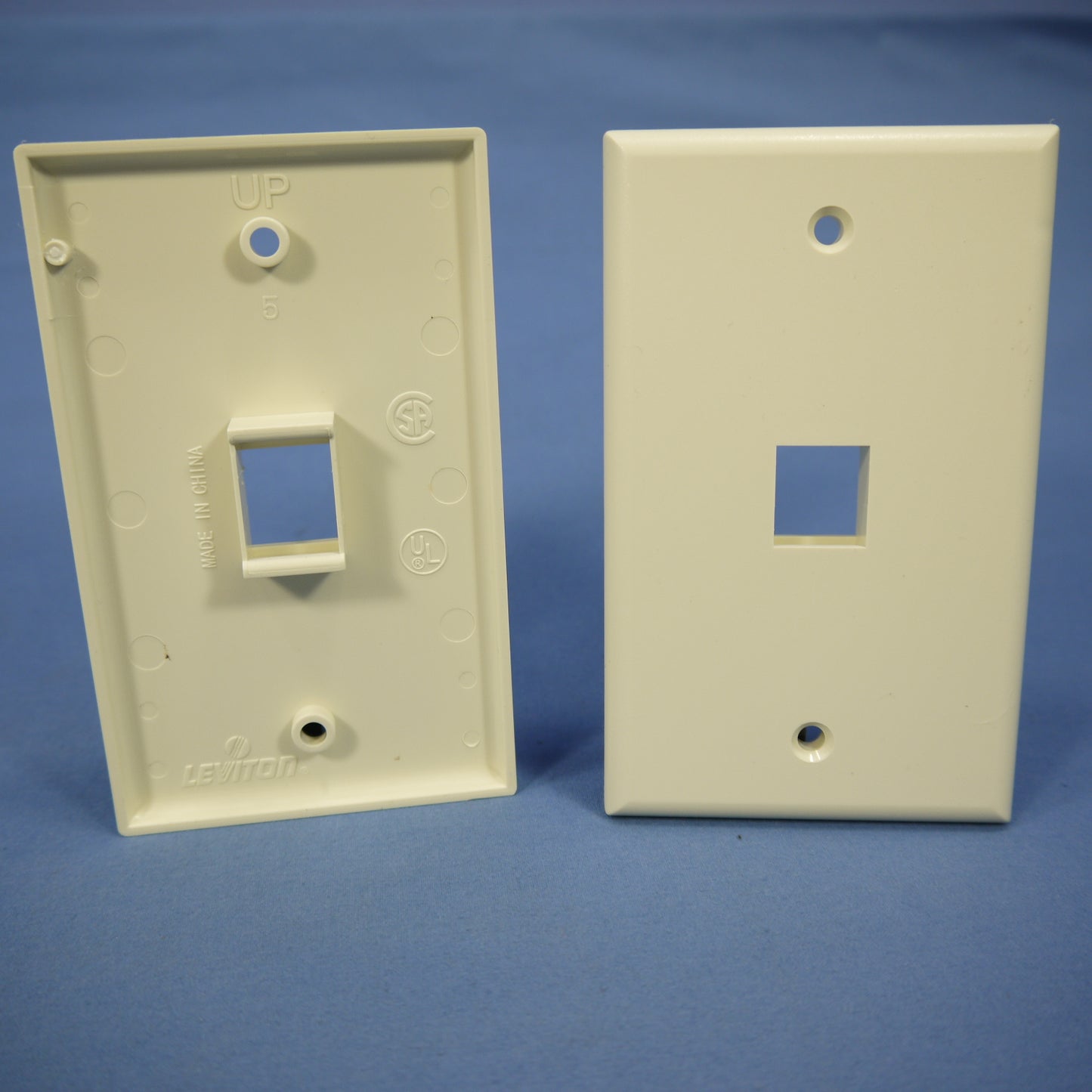 Leviton 41080-1AP Almond 1-Gang 1-Port Unbreakable Nylon Wallplate Cover 5pcs