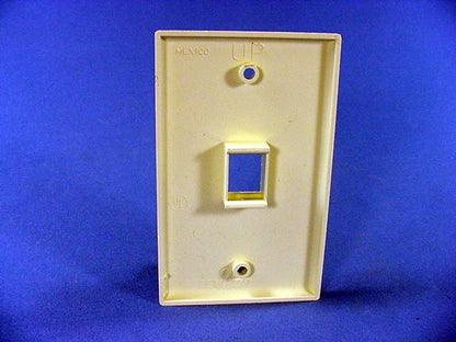 Leviton 41080-1AP Almond 1-Gang 1-Quickort Unbreakable Standard Wallplate Cover