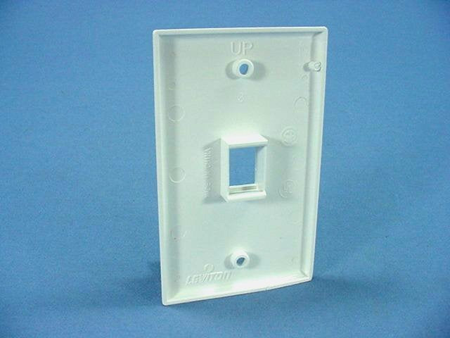 Leviton White 1-Gang Residential Quickport 1-Port Wallplate Cover 41080-1WP
