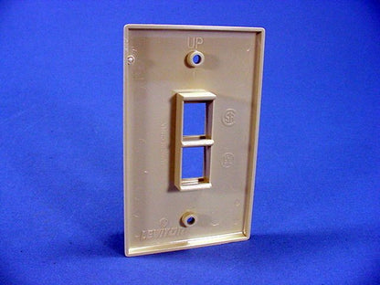Leviton Ivory 1-Gang Flush Mount Quickport 2-Port Wallplate Cover 41080-2IP