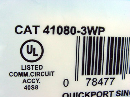 Leviton White 1-Gang Residential Quickport 3-Port Wallplate Cover 41080-3WP