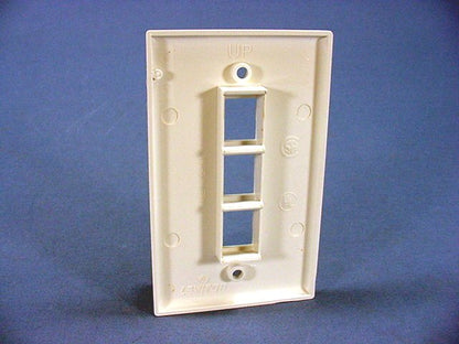 Leviton White 1-Gang Residential Quickport 3-Port Wallplate Cover 41080-3WP