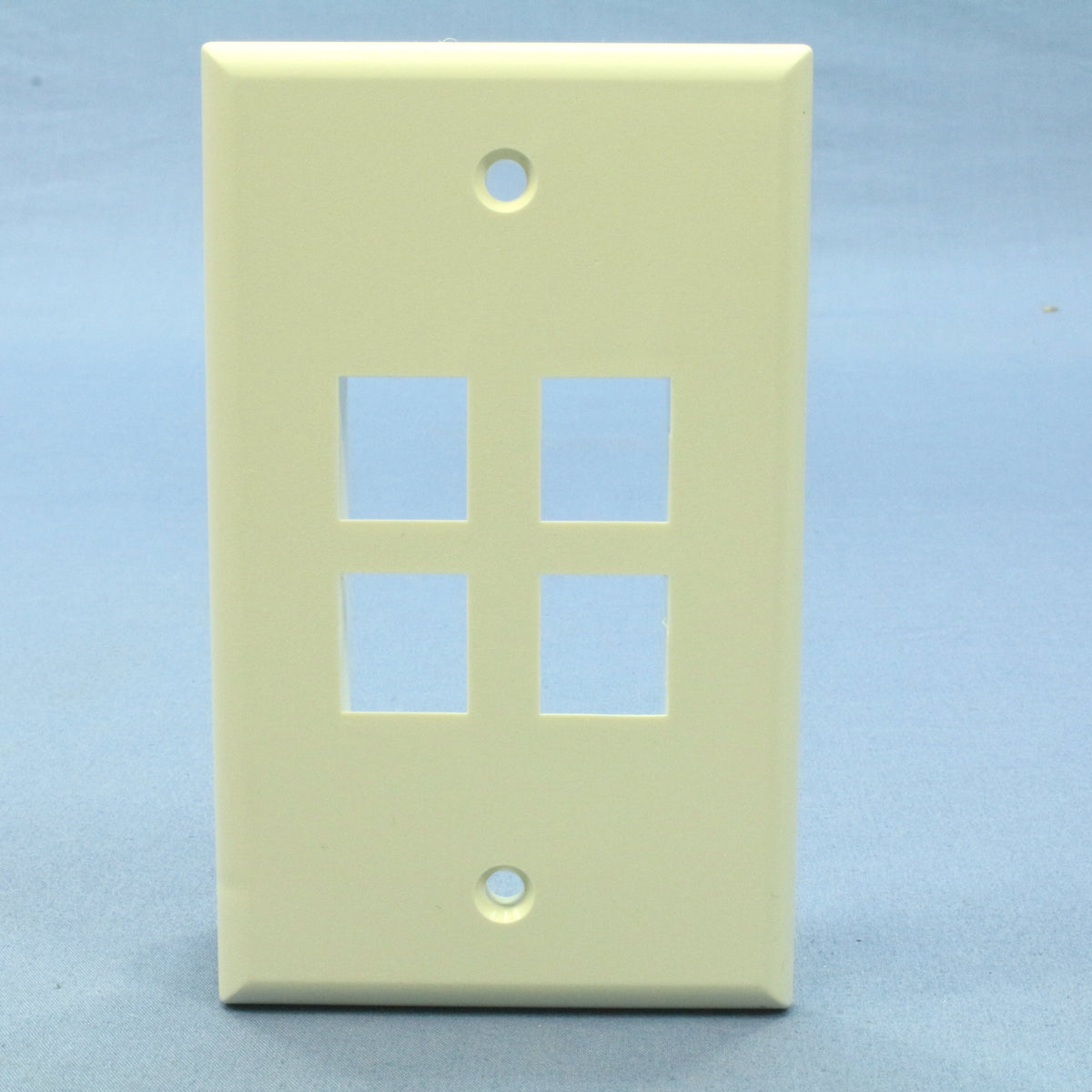 Leviton 41080-4AP Almond 1-Gang 4-Port Unbreakable Nylon Wallplate Cover 50pcs