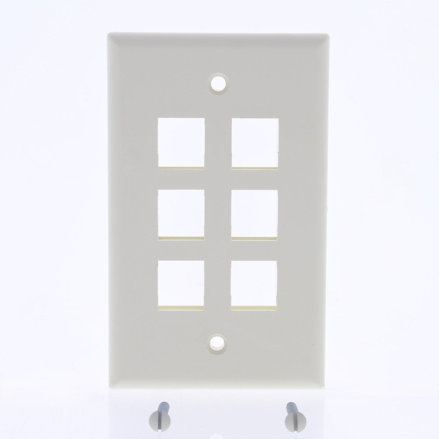 Leviton 41080-6AP Almond 1-Gang 6-Port Unbreakable Nylon Wallplate Cover 50pcs