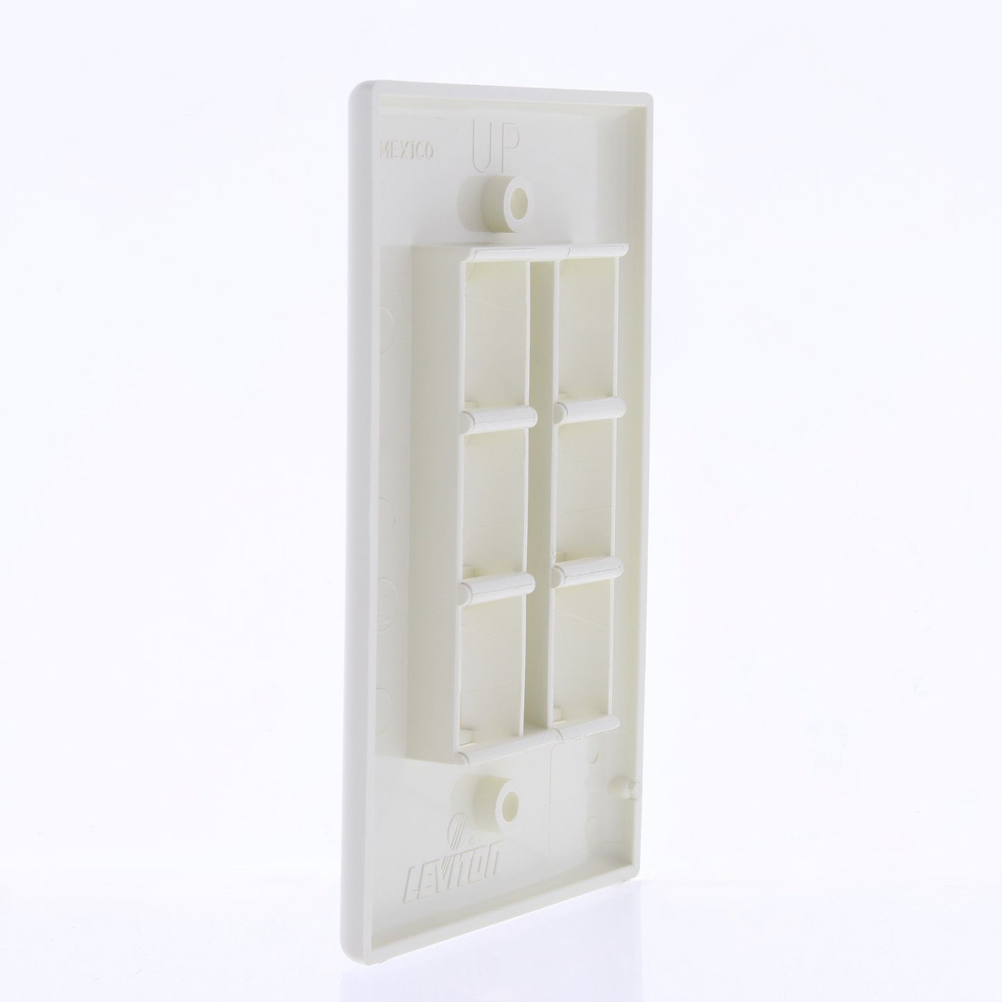 Leviton 41080-6AP Almond 1-Gang 6-Port Unbreakable Nylon Wallplate Cover 50pcs