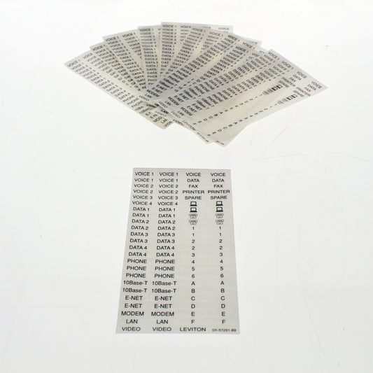 10pk Leviton 41080-LEB San #900 Data Code 9E29F0 Labels Set for Data Phone Voice