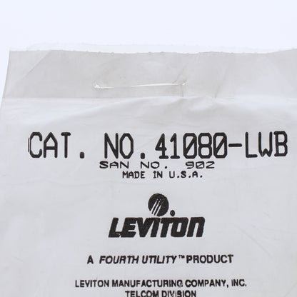 Leviton 41080-LWB White Pre-Printed Quickport Port-Designation Labels 10-Pack