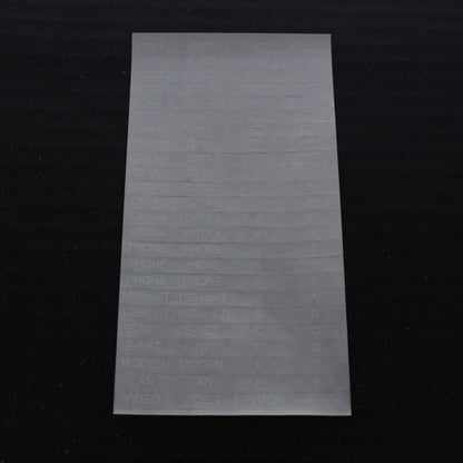 Leviton 41080-LWB White Pre-Printed Quickport Port-Designation Labels 10-Pack